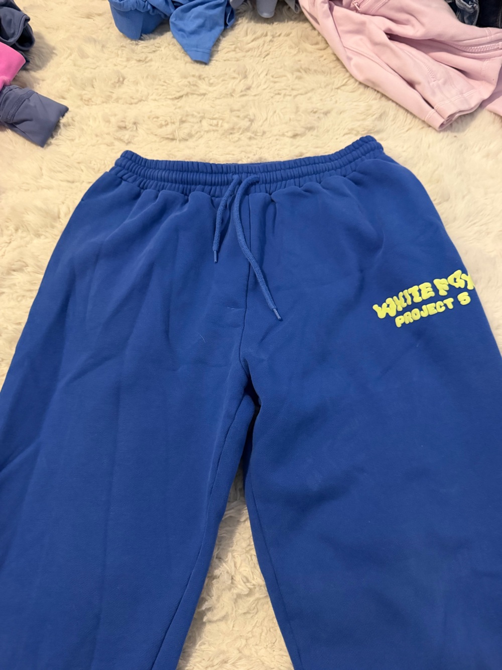 White fox sweatpants